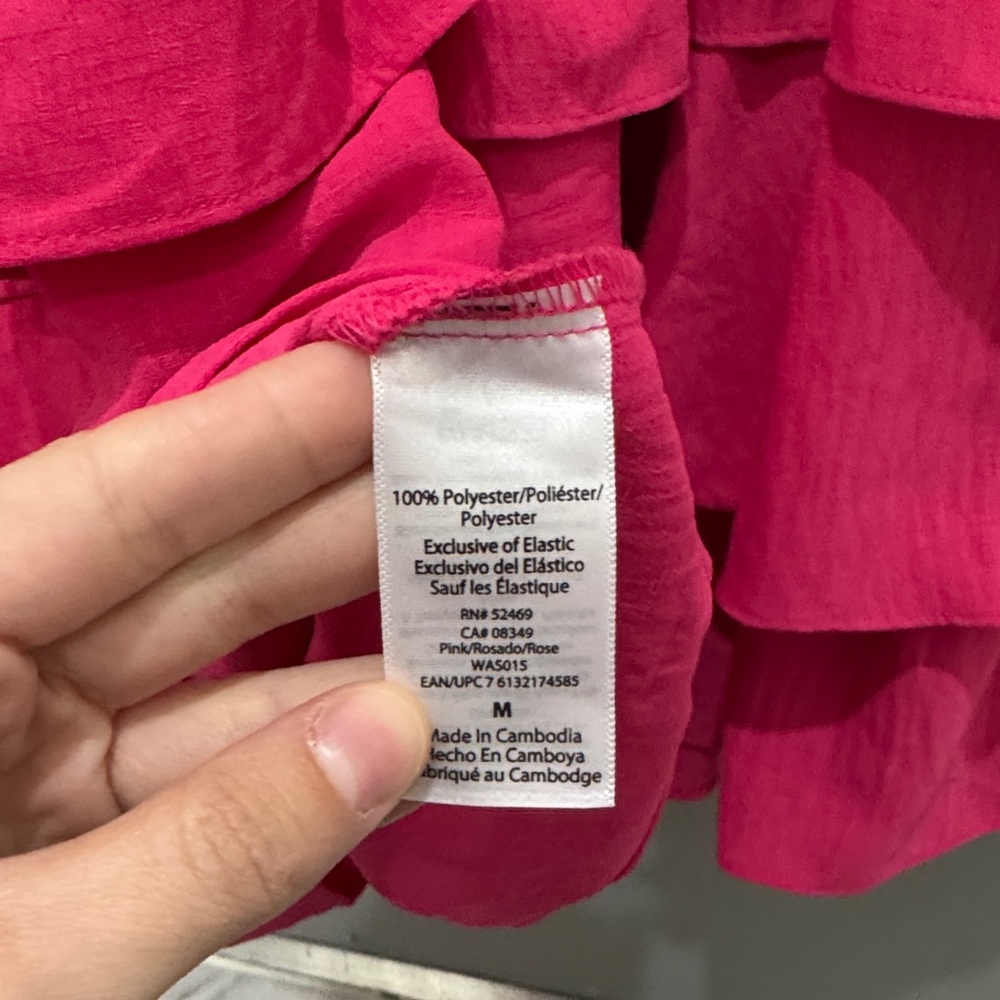 Bright Pink Ruffle Hem Sundress - Picture 5 of 8